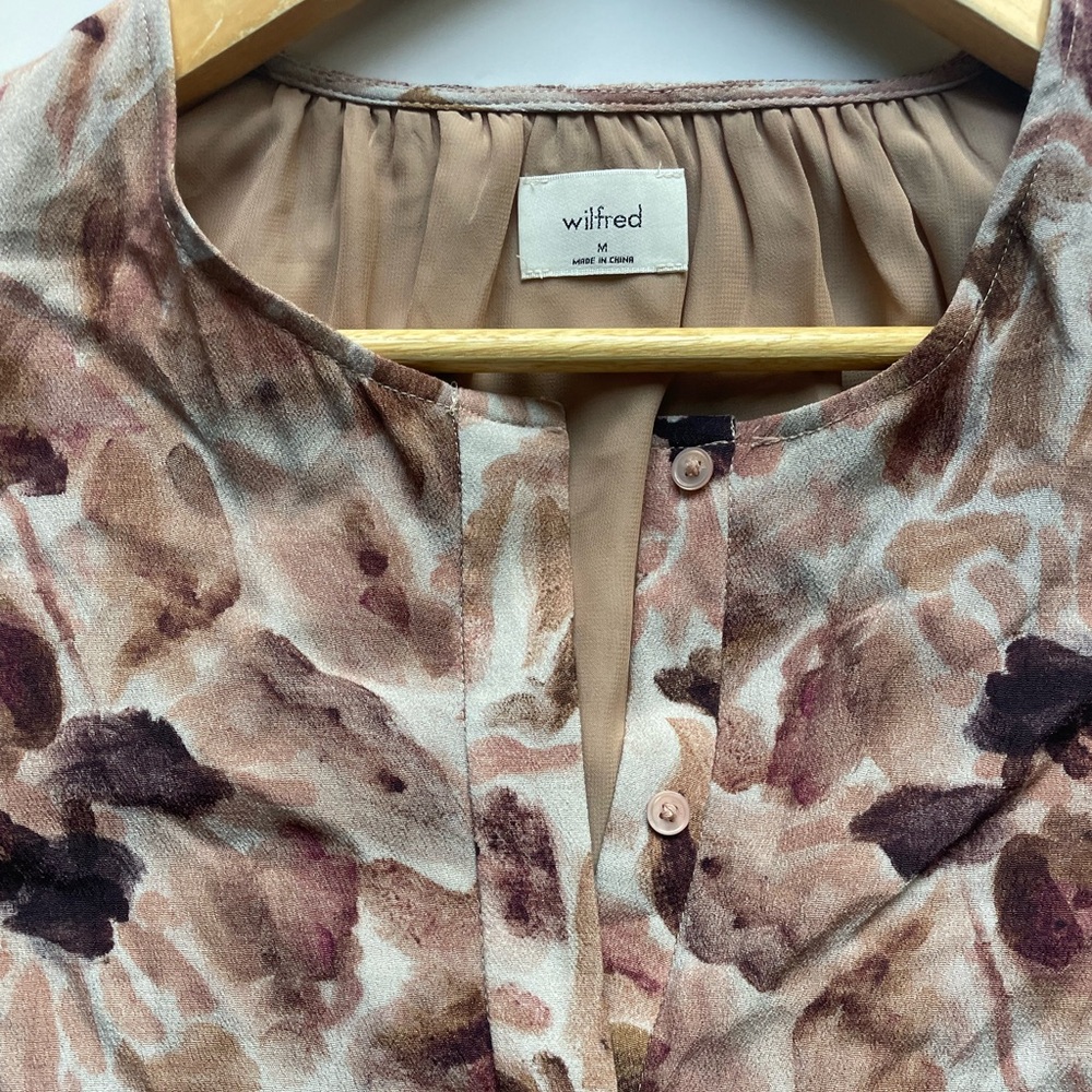 aritzia Wilfred Barossa Maxi Dress Floral Long Sleeve Medium  Dress - Picture 7 of 12